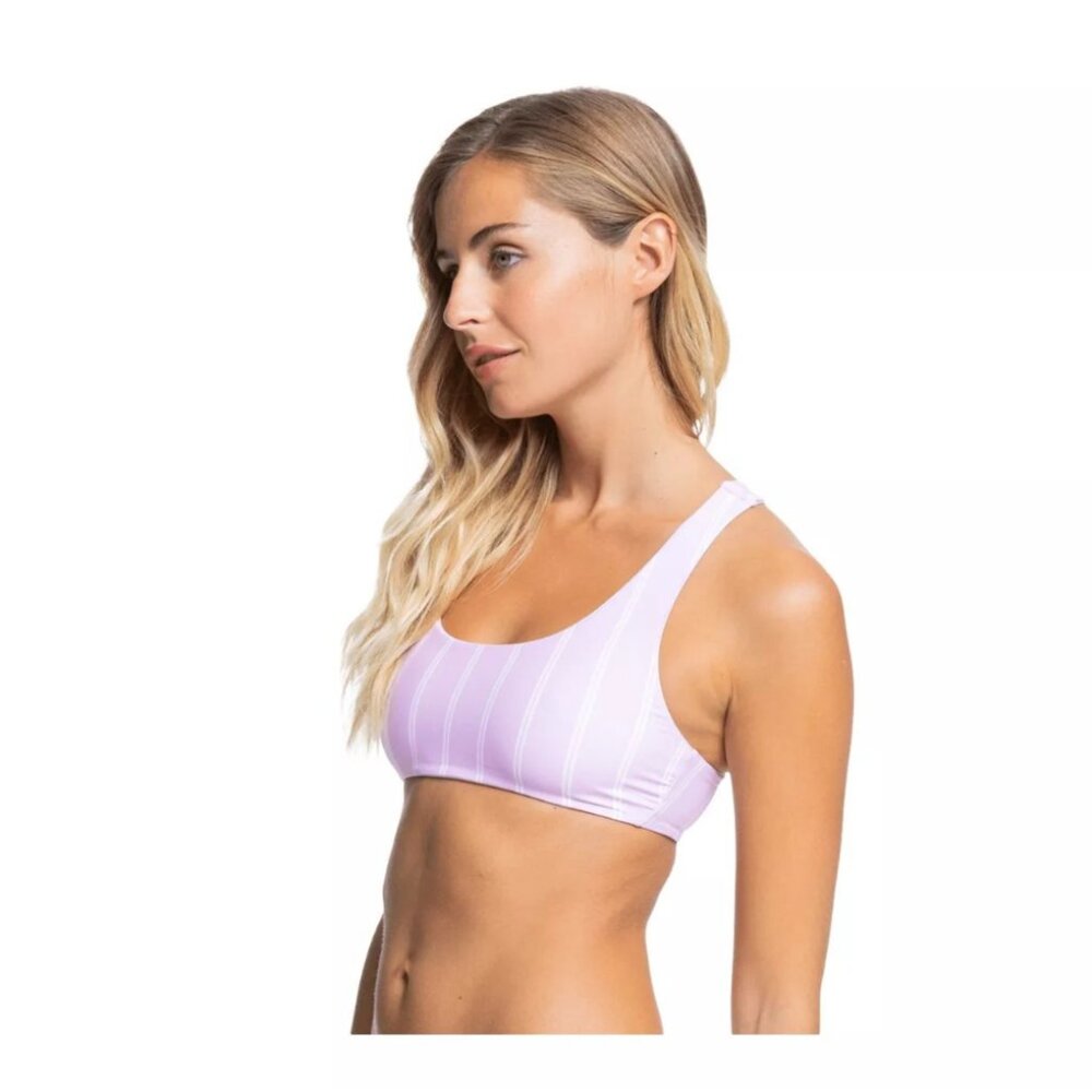 Roxy Women's Sea And Waves Tie Dye Reversible Athletic Swimsuit Bikini Top